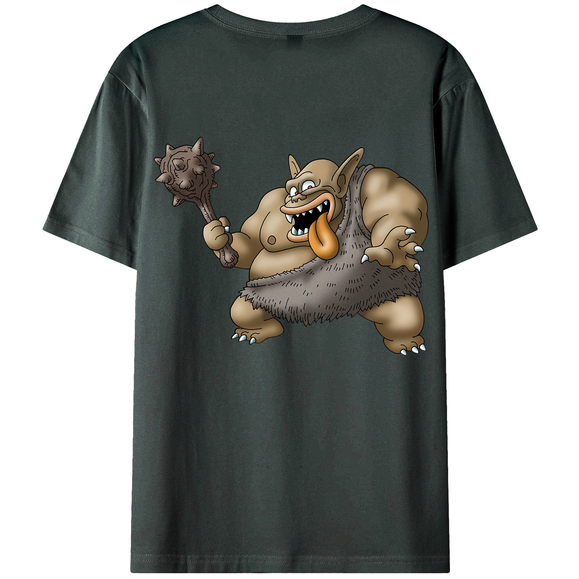 （画像用） ドラゴンクエスト Doragon Kuesuto Dragon Quest 綿100％ メンズ半袖Tシャツ（バックプリント） 通気性
